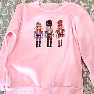 1x xxl pink Nutcracker sweatshirt
